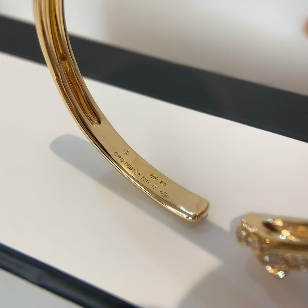 [Elowen jewels ]パンテール ゴールド ダイヤモンド オープンブレスレット