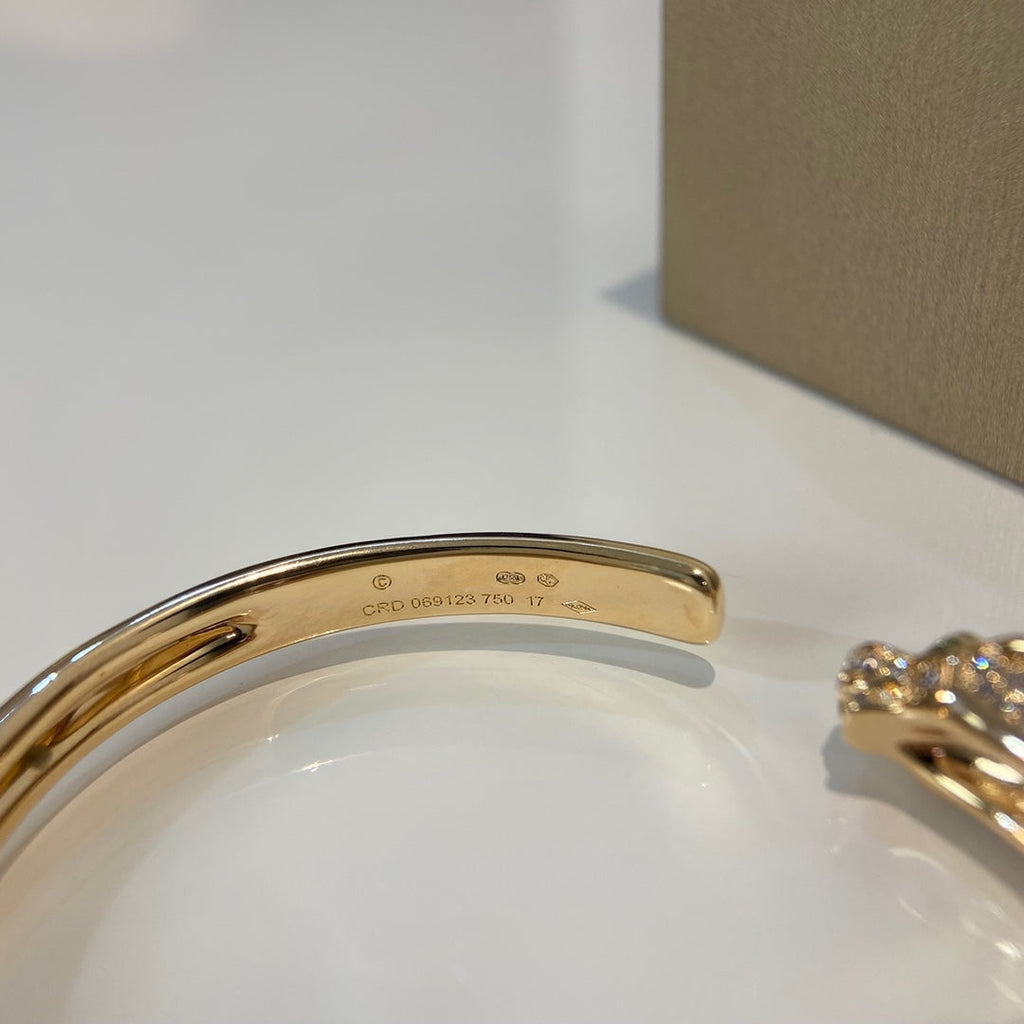 [Elowen jewels ]パンテール ゴールド ダイヤモンド オープンブレスレット