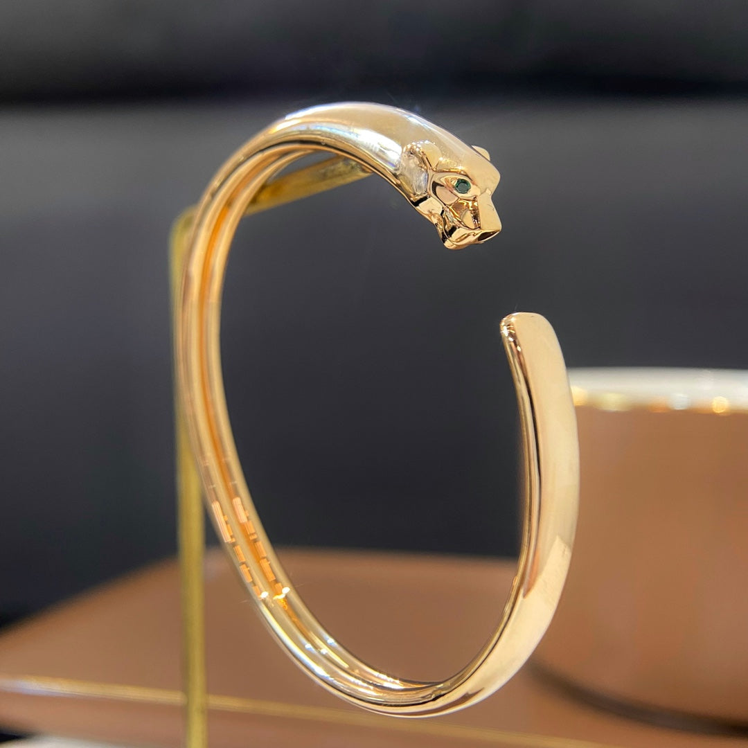 [Elowen jewels ]PANTHERE GOLDENES OFFENES ARMBAND