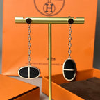 [Elowen jewels ]CHAINE VERSO ブラックセラミックピアス