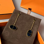 [Elowen jewels ]CHAINE VERSO ブラックセラミックピアス