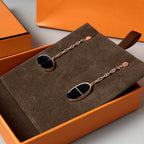 [Elowen jewels ]CHAINE VERSO ブラックセラミックピアス