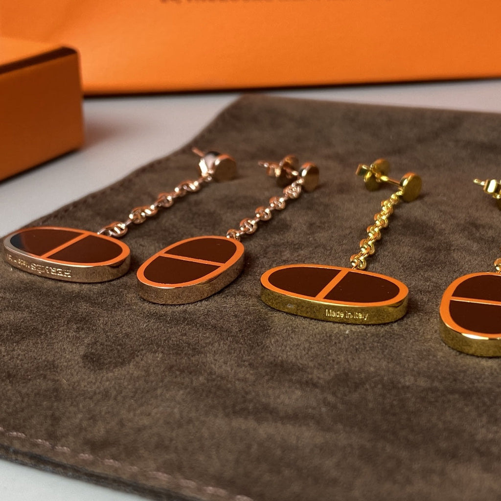 [Elowen jewels ]CHAINE VERSO ブラックセラミックピアス