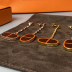 [Elowen jewels ]CHAINE VERSO ブラックセラミックピアス