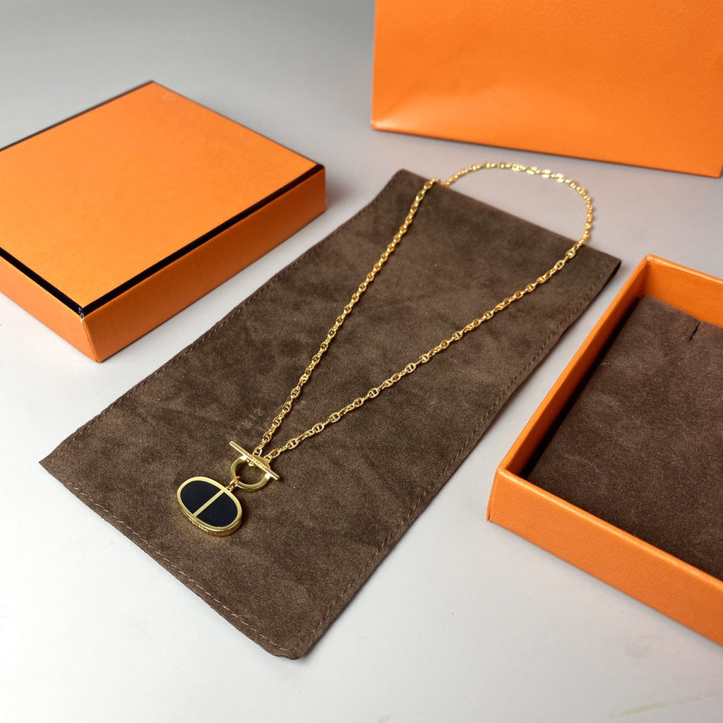 [Elowen jewels ]CHAINE VERSO HALSKETTE AUS SCHWARZER KERAMIK