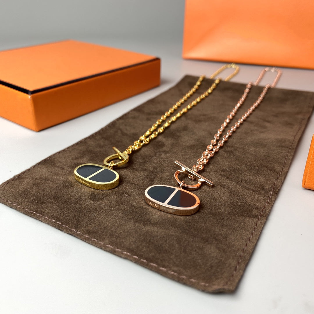 [Elowen jewels ]CHAINE VERSO HALSKETTE AUS SCHWARZER KERAMIK