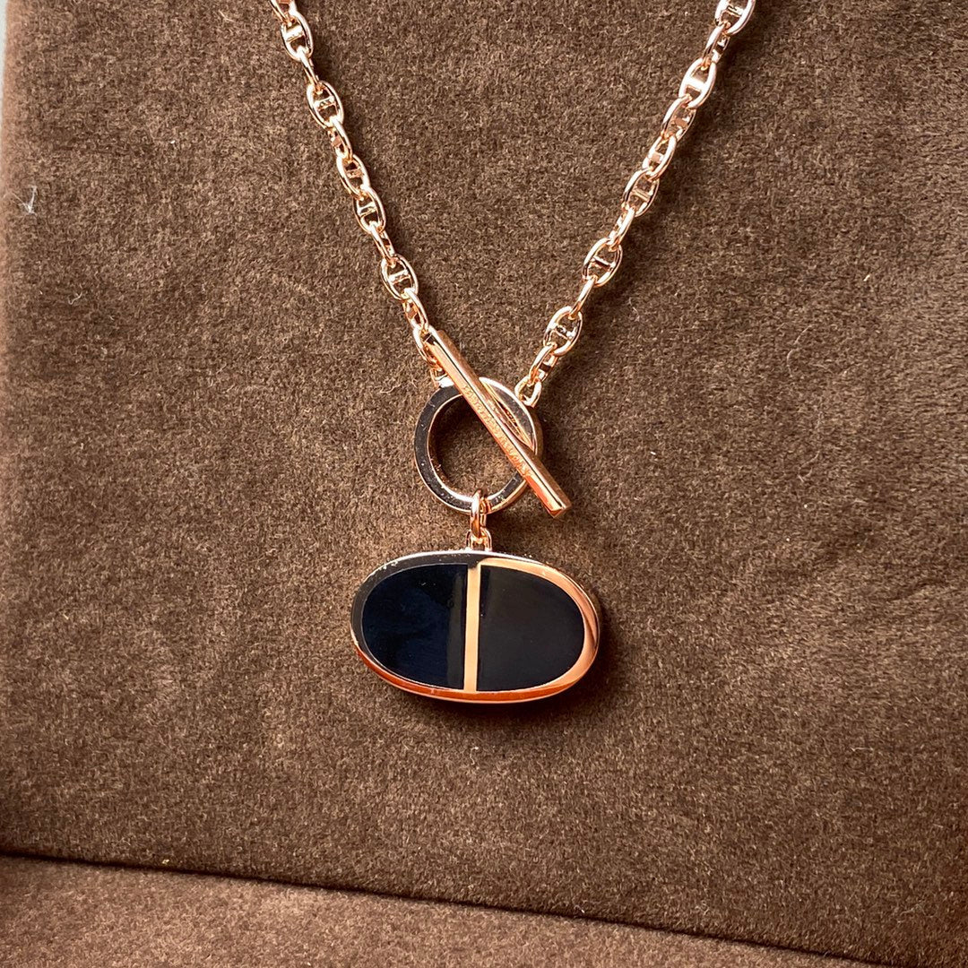 [Elowen jewels ]CHAINE VERSO HALSKETTE AUS SCHWARZER KERAMIK