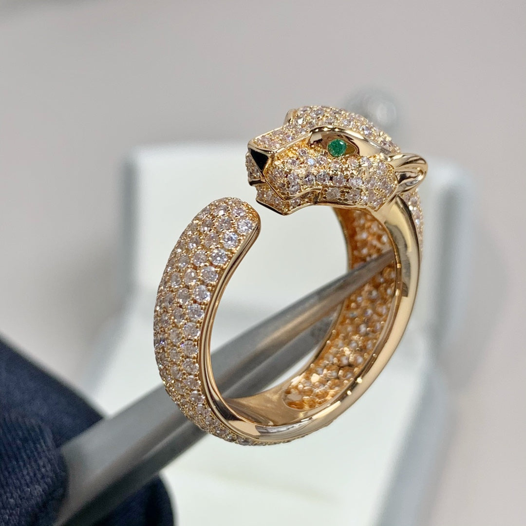 [Elowen Jewels] PANTHÈRE RING AUS ROSÉGOLD MIT DIAMANTEN