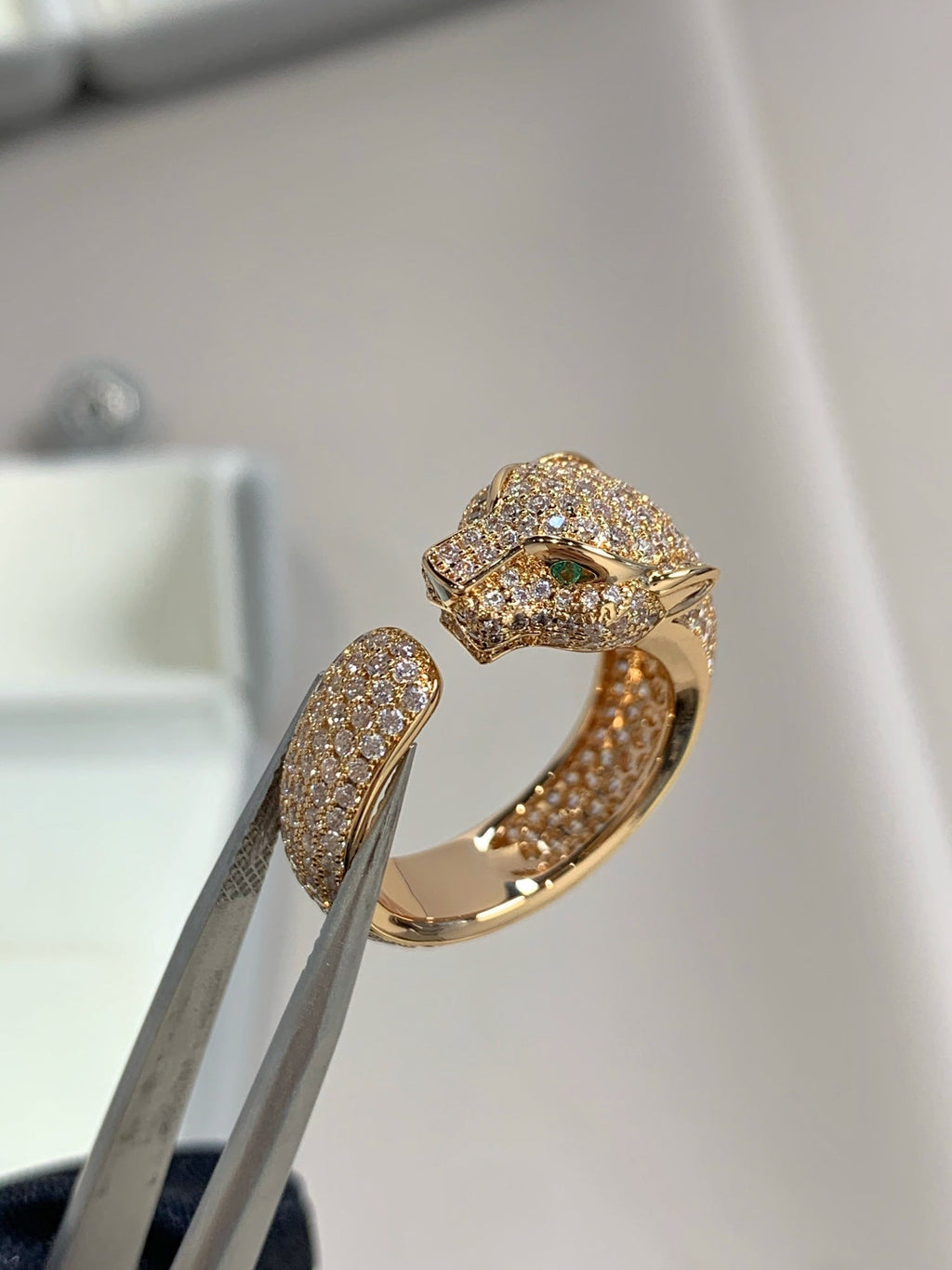 [Elowen jewels ]PANTHERE PINK GOLD DIAMOND RING