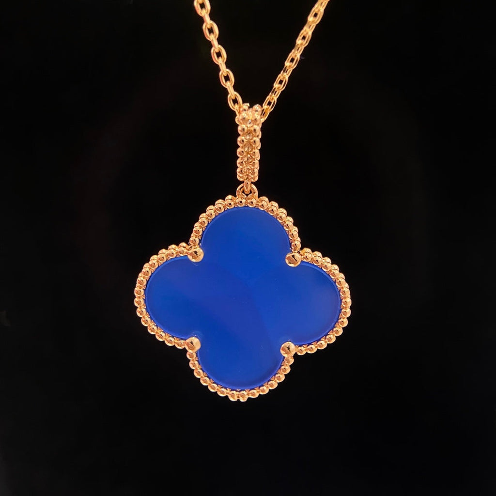 [Elowen jewels ]クローバー 25MM ネックレス ターコイズ ローズゴールド