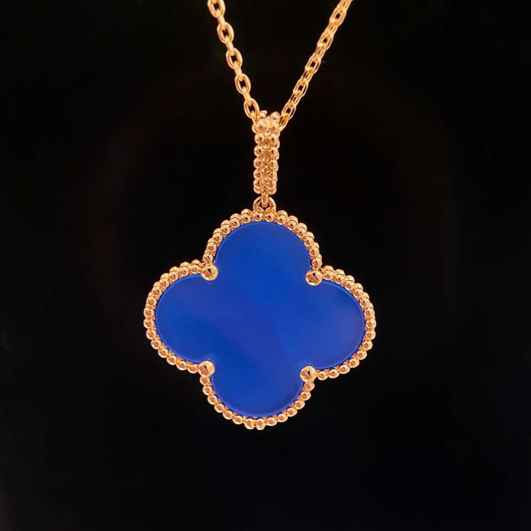 [Elowen jewels ]クローバー 25MM ネックレス ターコイズ ローズゴールド