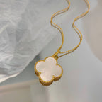 [Elowen jewels ]CLOVER 25MM MOP LARGE PENDANT NECKLACE