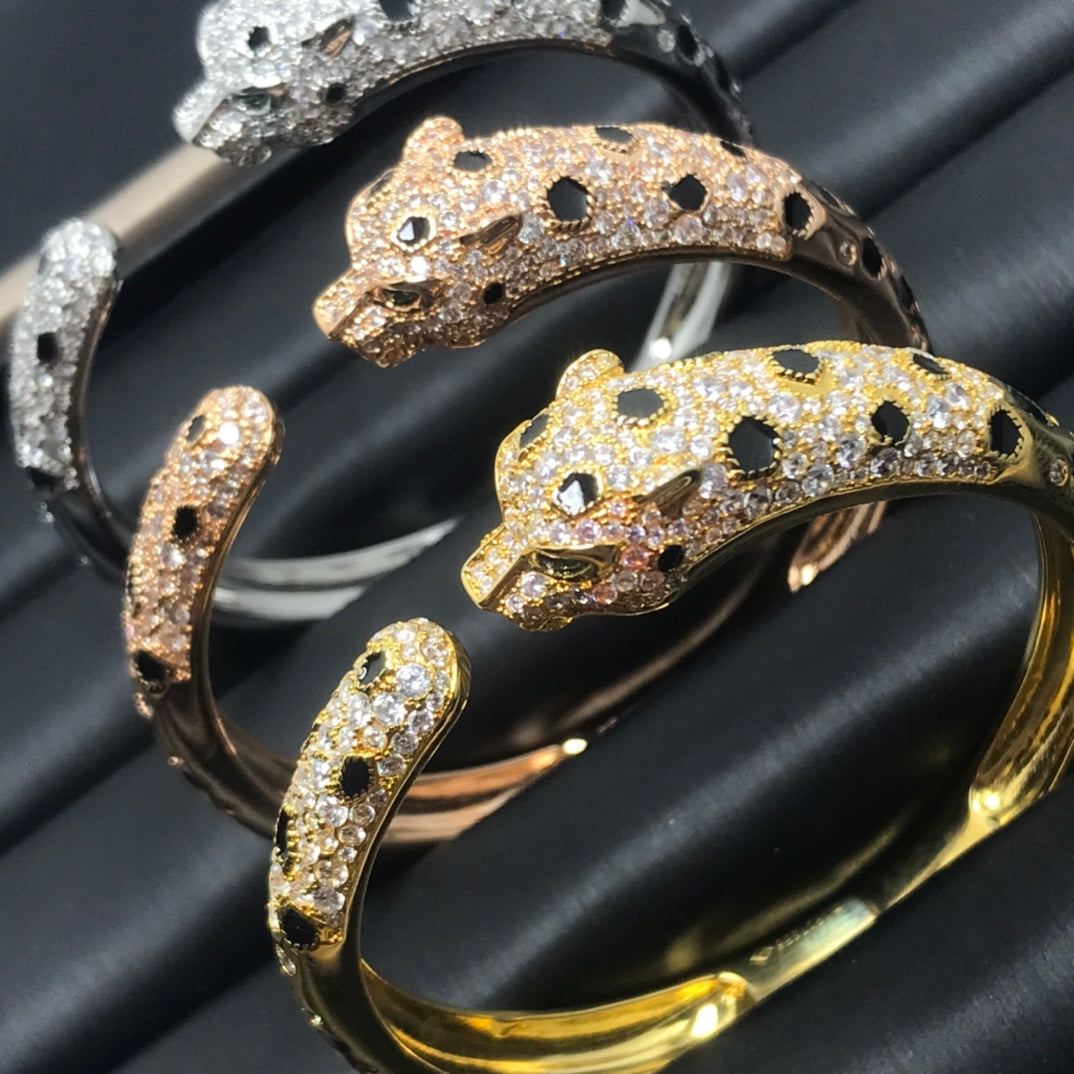 [Elowen jewels ]PANTHÈRE GROSSES ARMBAND DIAMANTEN