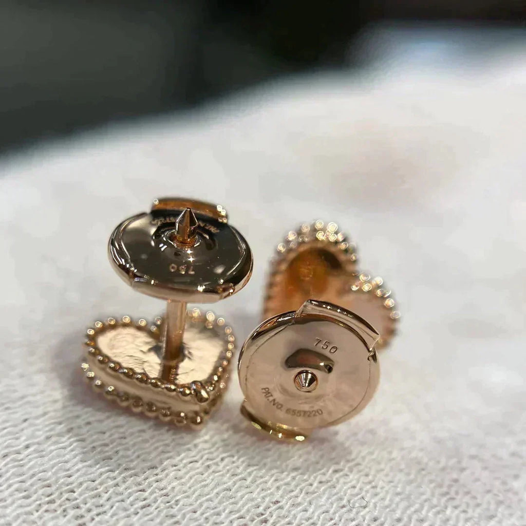 [Elowen jewels ]HEART CARNELIAN STUD EARRINGS