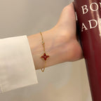[Elowen jewels ]COLOR STAR CARNELIAN PINK GOLD DIAMOND BRACELET