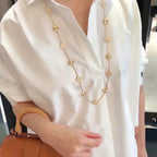 [Elowen jewels ]クローバー 20モチーフ レーザーダイヤモンド ネックレス
