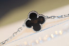 [Elowen jewels ]CLOVER 20 MOTIVE ONYX DIAMANT SILBER