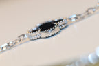 [Elowen jewels ]CLOVER 20 MOTIVE ONYX DIAMANT SILBER