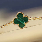 [Elowen jewels ]CLOVER 20 MOTIVE MALACHIT DIAMANT-HALSKETTE