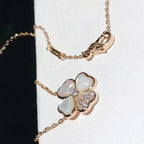 [Elowen jewels ]クローバー MOP ダイヤモンド ローズゴールド ネックレス