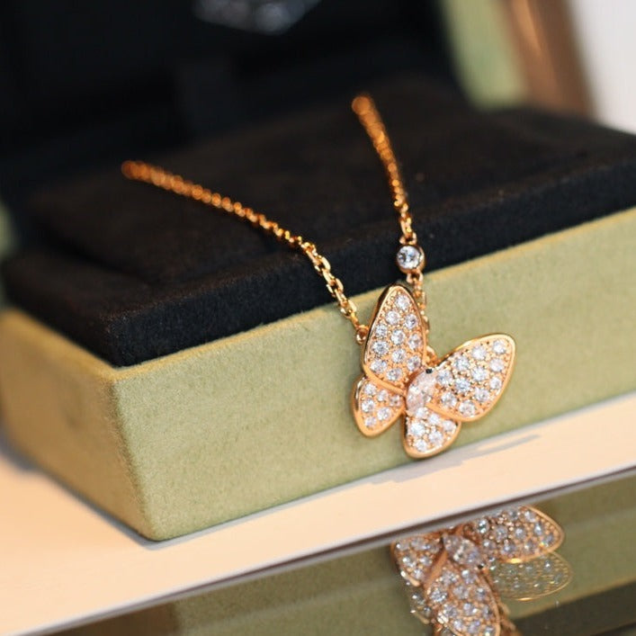 [Elowen jewels ]DIAMANT-SCHMETTERLINGSKETTE