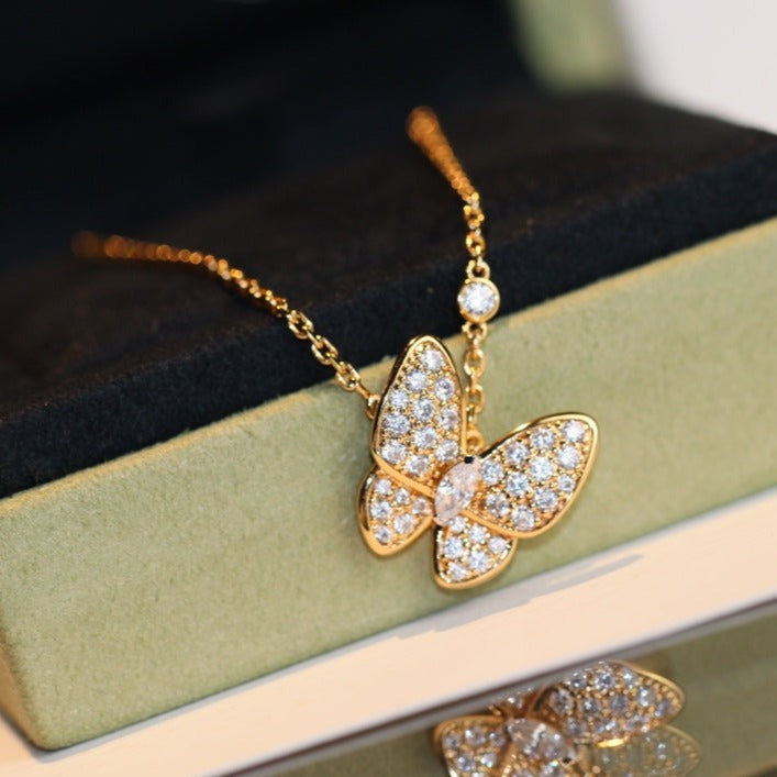 [Elowen jewels ]DIAMANT-SCHMETTERLINGSKETTE