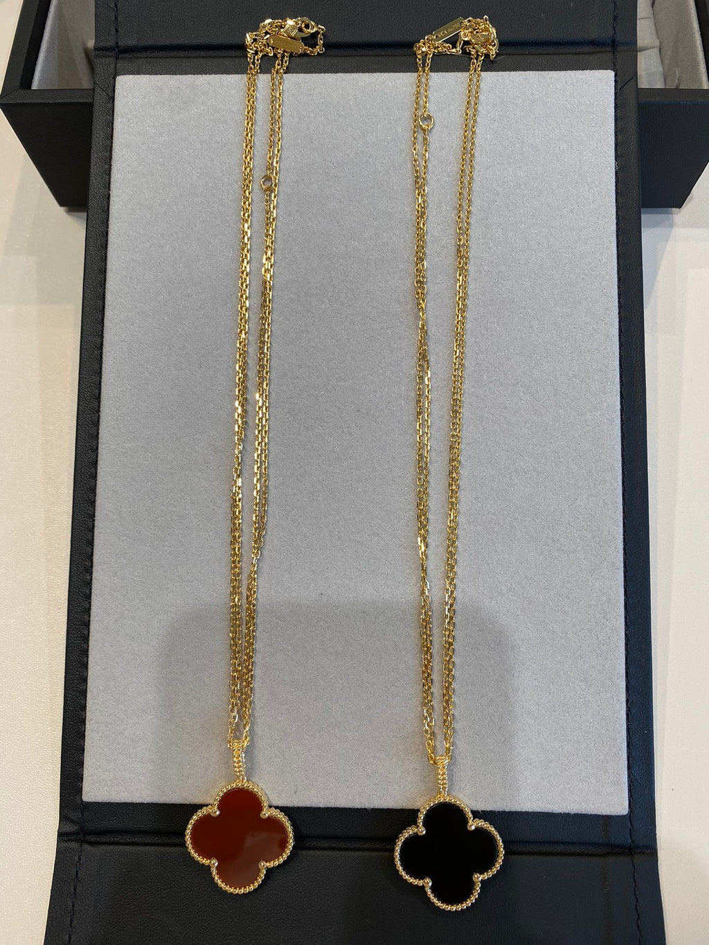 [Elowen jewels ]クローバー 25MM ネックレス ゴールド カーネリアン