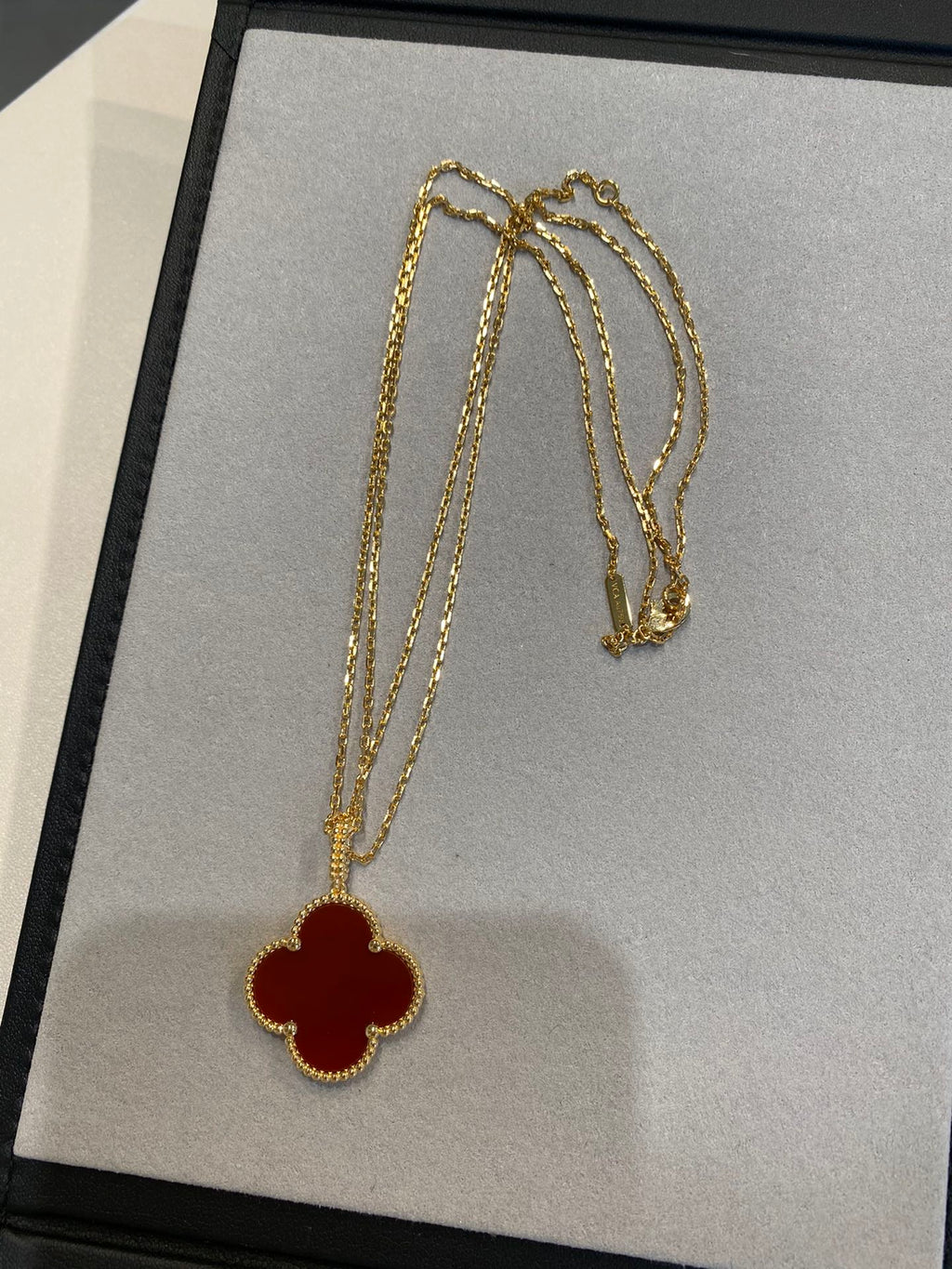 [Elowen jewels ]クローバー 25MM ネックレス ゴールド カーネリアン