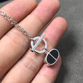[Elowen jewels ]CHAINE VERSO HALSKETTE AUS SCHWARZER KERAMIK