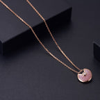 [Elowen jewels ]AMULETTE ROSE GOLD PINK MOP NECKLACE