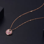 [Elowen jewels ]AMULETTE ROSE GOLD PINK MOP NECKLACE
