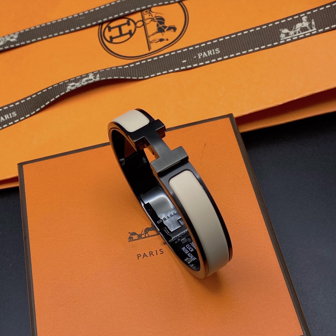 [Elowen jewels ]H-ARMBAND 12MM SCHWARZ BEIGE KERAMIK