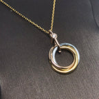 [Elowen jewels ]TRINITY SILVER GOLD PINK GOLD NECKLACE