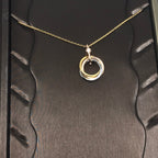 [Elowen jewels ]TRINITY SILVER GOLD PINK GOLD NECKLACE
