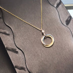 [Elowen jewels ]TRINITY SILVER GOLD PINK GOLD NECKLACE