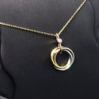 [Elowen jewels ]TRINITY SILVER GOLD PINK GOLD NECKLACE