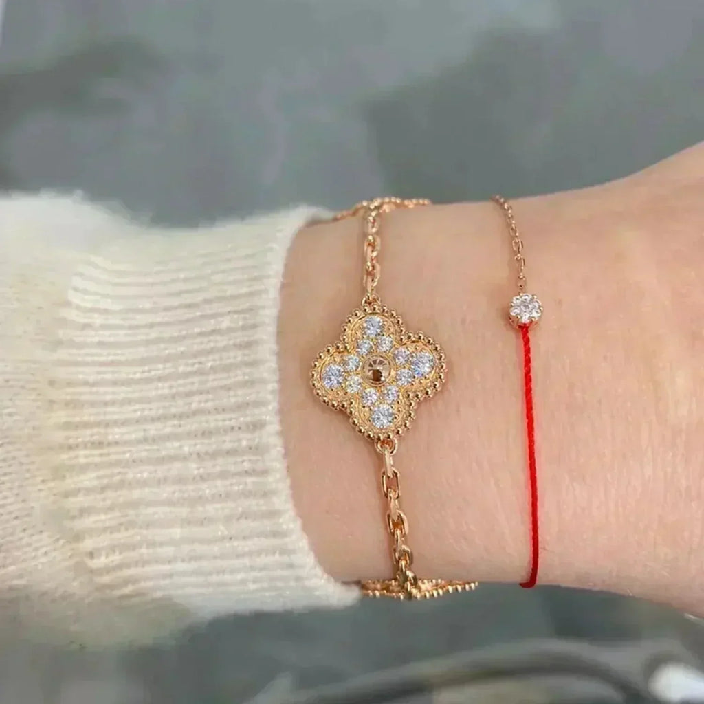 [Elowen jewels ] CLOVER 5 MOTIF FULL DIAMOND BRACELET COLLECTION