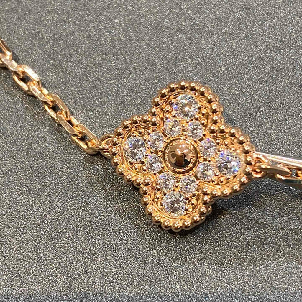 [Elowen jewels ] CLOVER 5 MOTIF FULL DIAMOND BRACELET COLLECTION