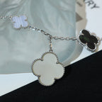 [Elowen jewels ]CLOVER BRACELET 5 MOTIFS MOP CHALCEDONY SILVER