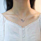 [Elowen jewels ]VOLT SILVER DIAMOND PEDANT NECKLACE