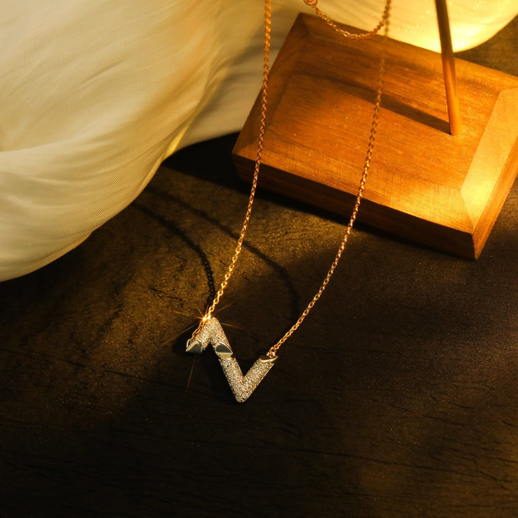 [Elowen jewels ]VOLT SILVER DIAMOND PEDANT NECKLACE