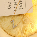 [Elowen jewels ]VOLT SILVER DIAMOND PEDANT NECKLACE