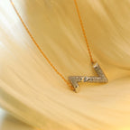 [Elowen jewels ]VOLT SILVER DIAMOND PEDANT NECKLACE