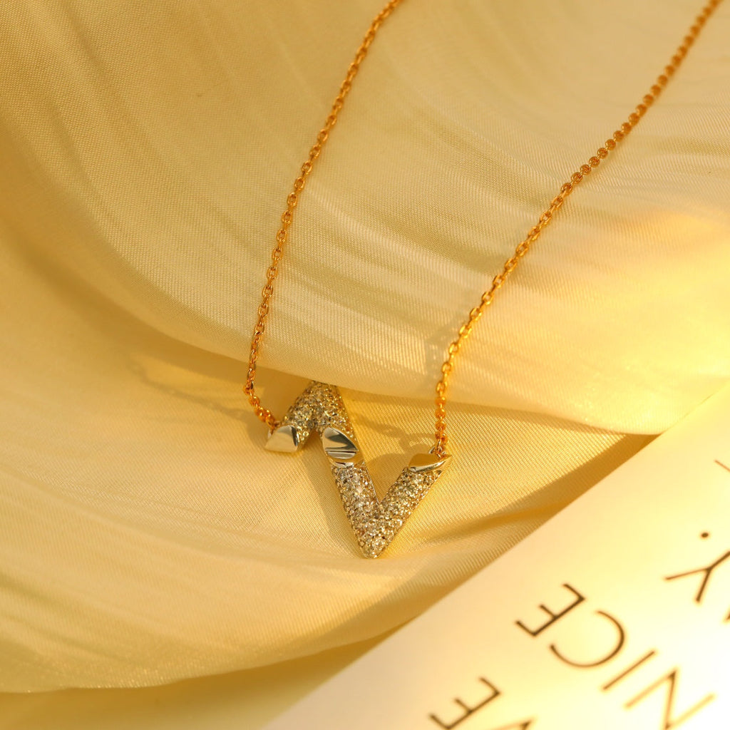 [Elowen jewels ]VOLT SILVER DIAMOND PEDANT NECKLACE