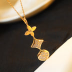 {
  "Elowen jewels ": "Elowen jewels スター＆サン ダイヤモンド ピンクゴールドネックレス"
}