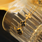 [Elowen jewels ]STERN- UND SONNEN-ONYX-HALSKETTE IN ROSÉGOLD