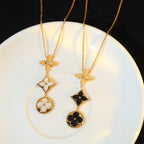 [Elowen jewels ]STERN- UND SONNEN-ONYX-HALSKETTE IN ROSÉGOLD