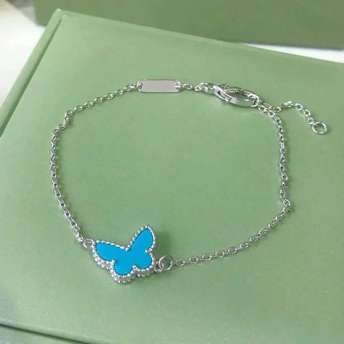 [Elowen jewels ]SCHMETTERLING TÜRKIS SCHMETTERLINGSARMBAND SILBER