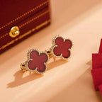 [Elowen jewels ]CLOVER MEDIUM 1 MOTIFS CARNELIAN  EARRINGS