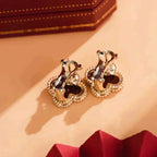 [Elowen jewels ]CLOVER MEDIUM 1 MOTIFS CARNELIAN  EARRINGS